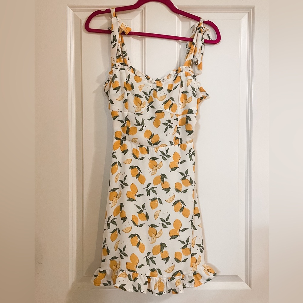Strangers & Lovers Lemon Mini Dress